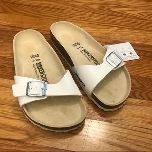 NWT Birkenstock Madrid White Slide Sandal